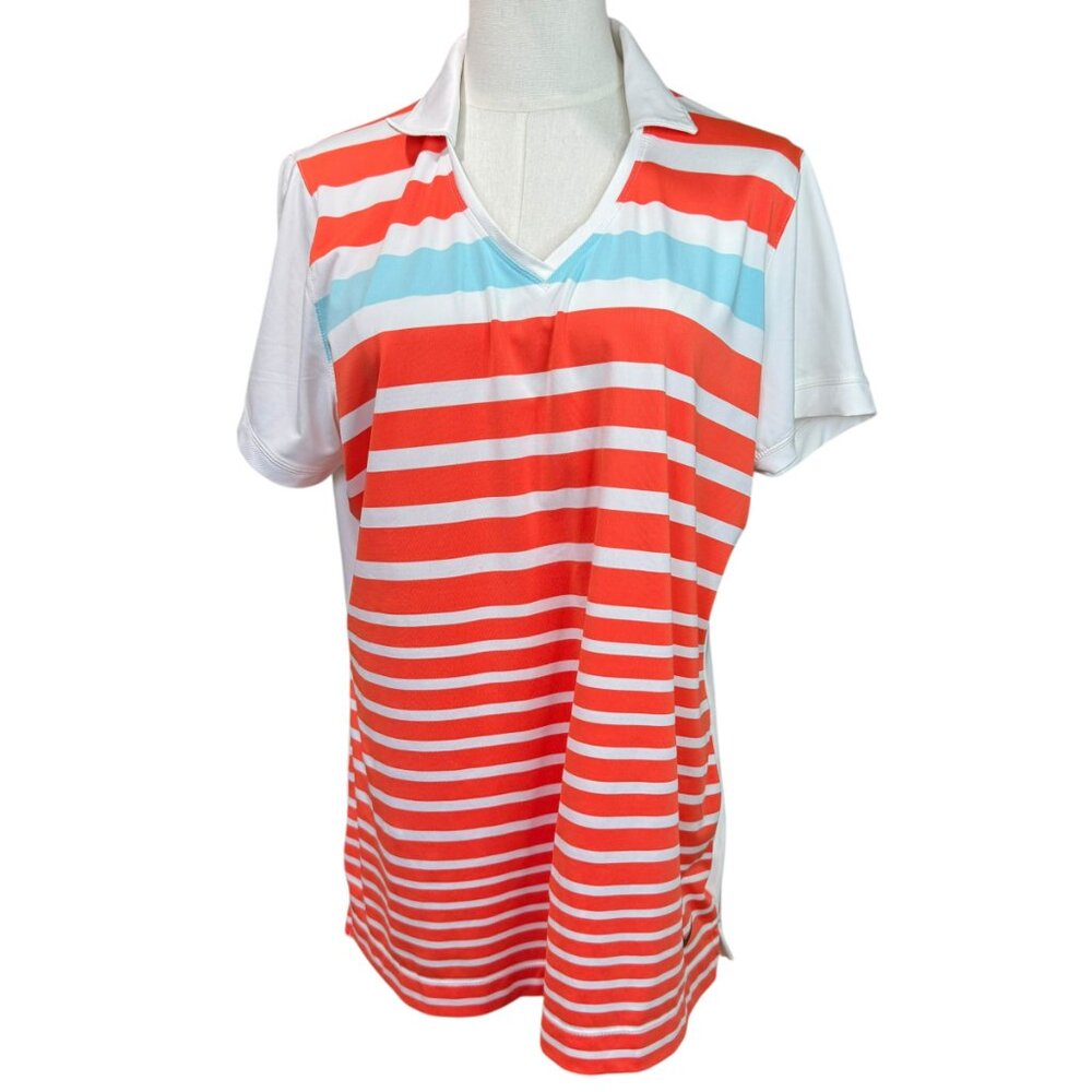 Nike Golf Dri-FIT Tour Performance Polo Shirt | Size XL | White & Orange…
